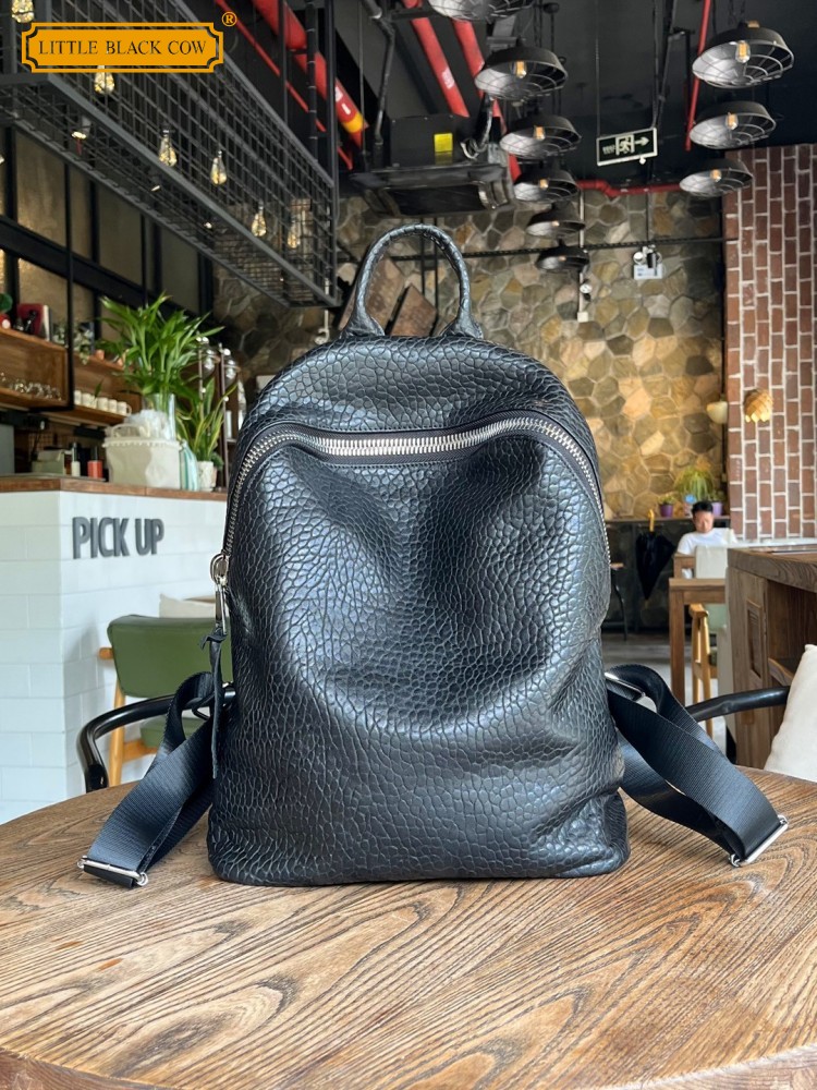 Leather Work Bag Mens - Мягкий повседневный рюкзак из натуральной овчины