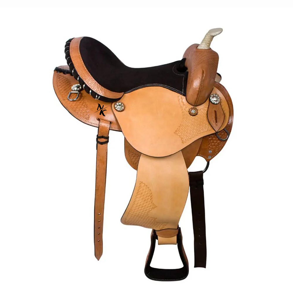 Leather Work Western - Премиальное джинсовое седло, кожаное седло, снаряжение