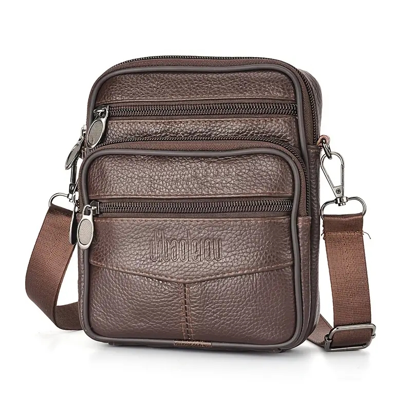 Leather Work Bag Mens - Мужская новая сумка через плечо из