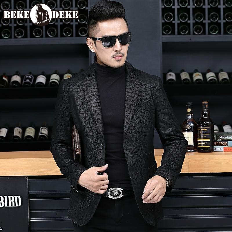 Leather Work Jacket Mens - Осенний деловой мужской пиджак из овчины