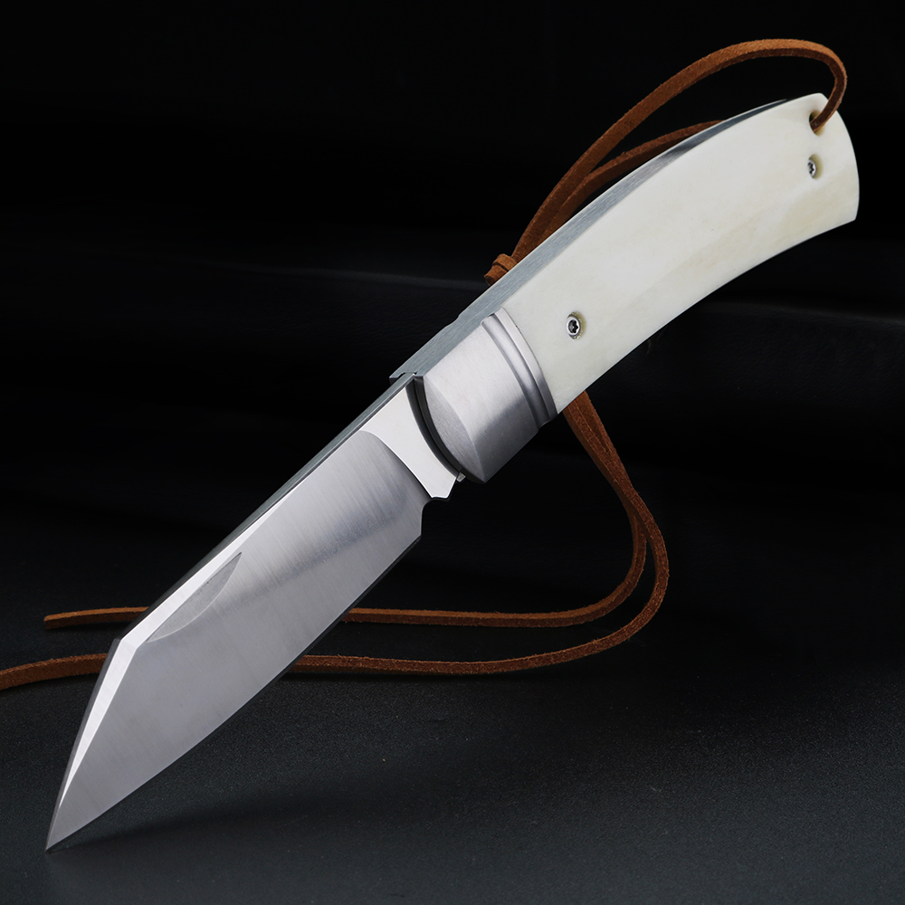 Bone Folder Tool - Открытый бычья кость ручка D2 стальной