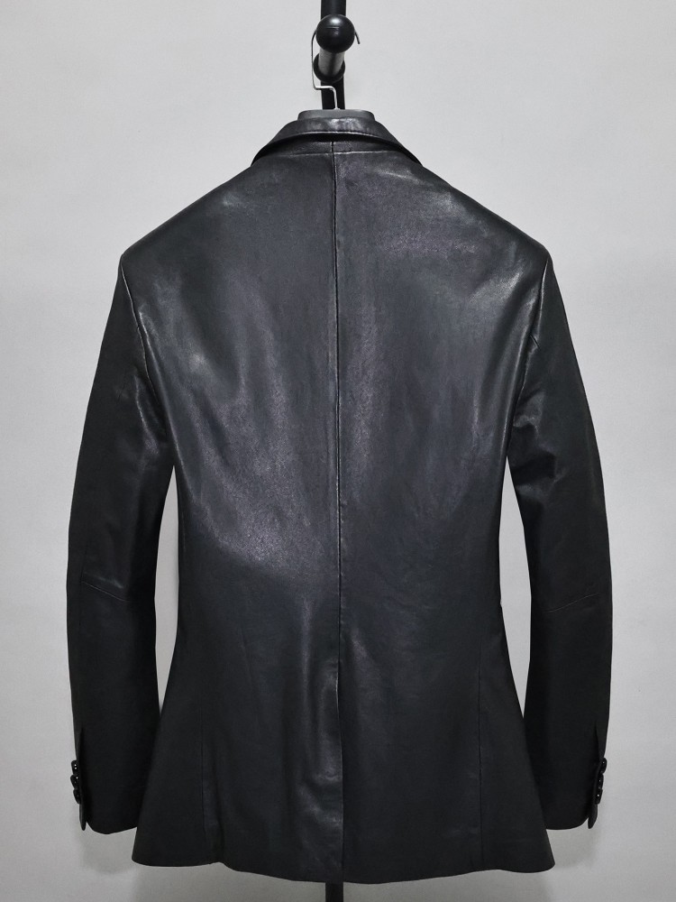 Мужской приталенный пиджак из  – обзор и цена Leather Work Jacket Mens