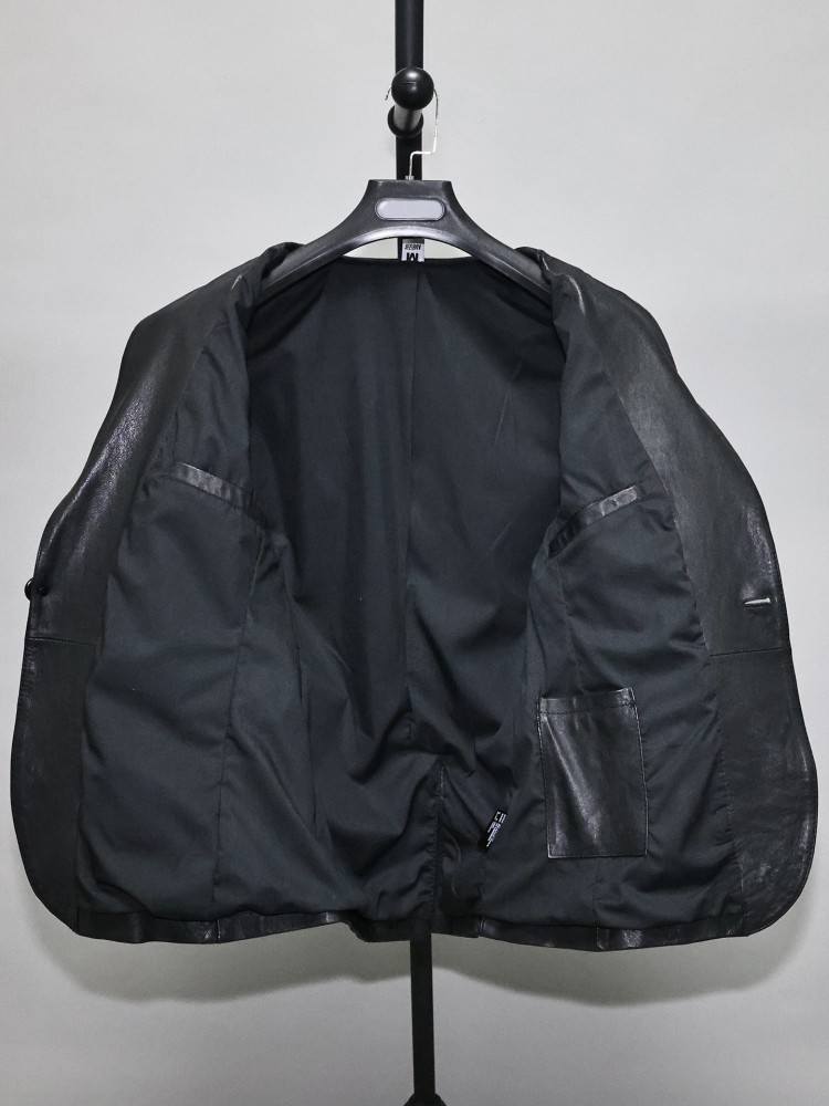 Мужской приталенный пиджак из  – обзор и цена Leather Work Jacket Mens