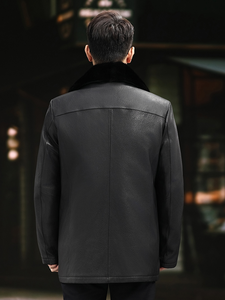 Роскошная мужская зимняя длинн – обзор и цена Leather Work Jacket Mens