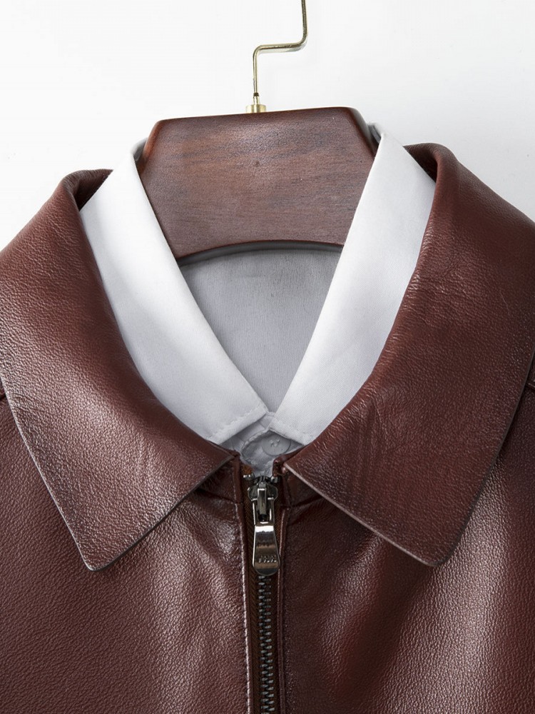 Мужской деловой повседневный р – обзор и цена Leather Work Jacket Mens