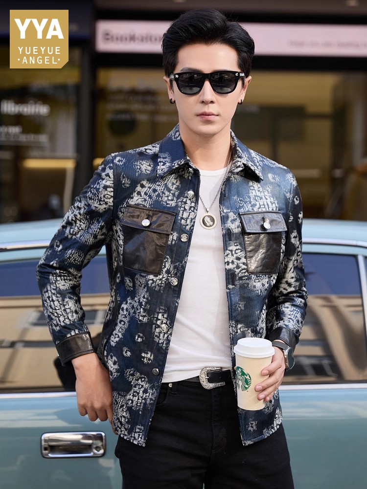 Роскошная новая модная мужская – обзор и цена Leather Work Jacket Mens