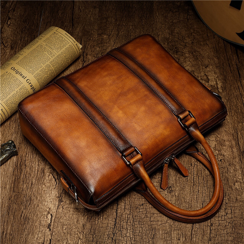 Деловой портфель YETTIES из на – обзор и цена Leather Work Bag Mens
