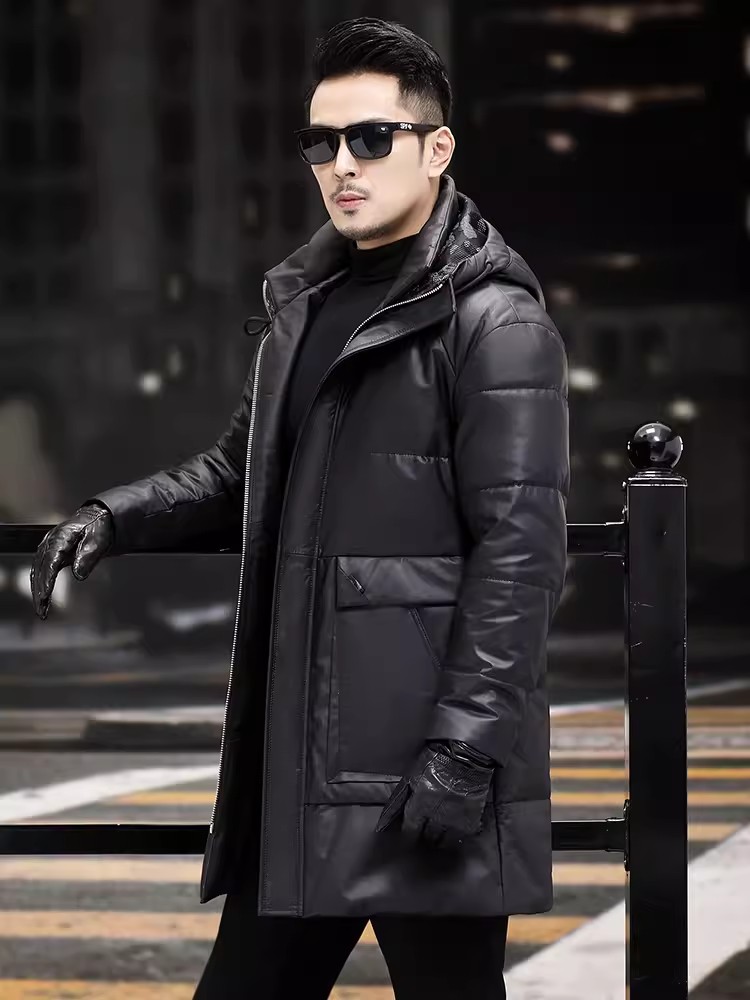 Зимнее мужское толстое теплое  – обзор и цена Leather Work Jacket Mens