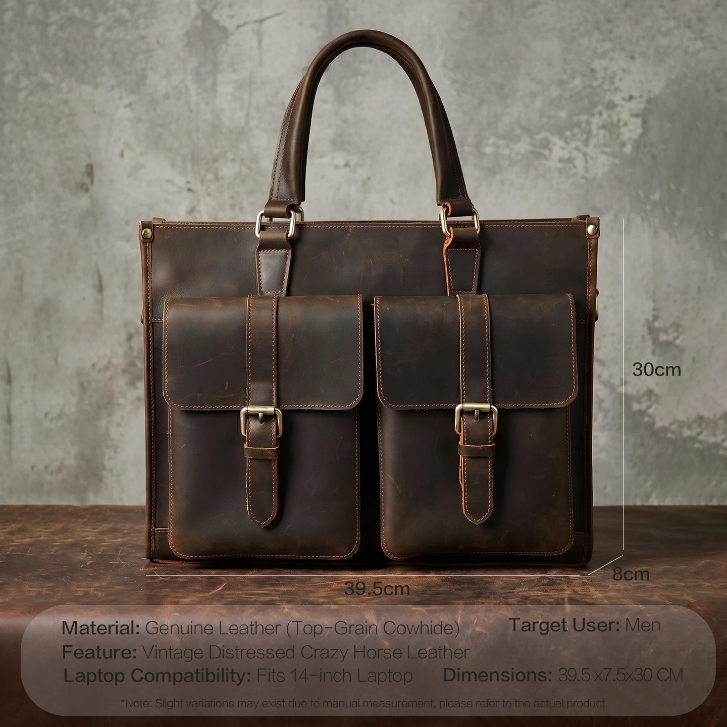 Винтажная мужская сумка-мессен – обзор и цена Leather Work Bag Mens