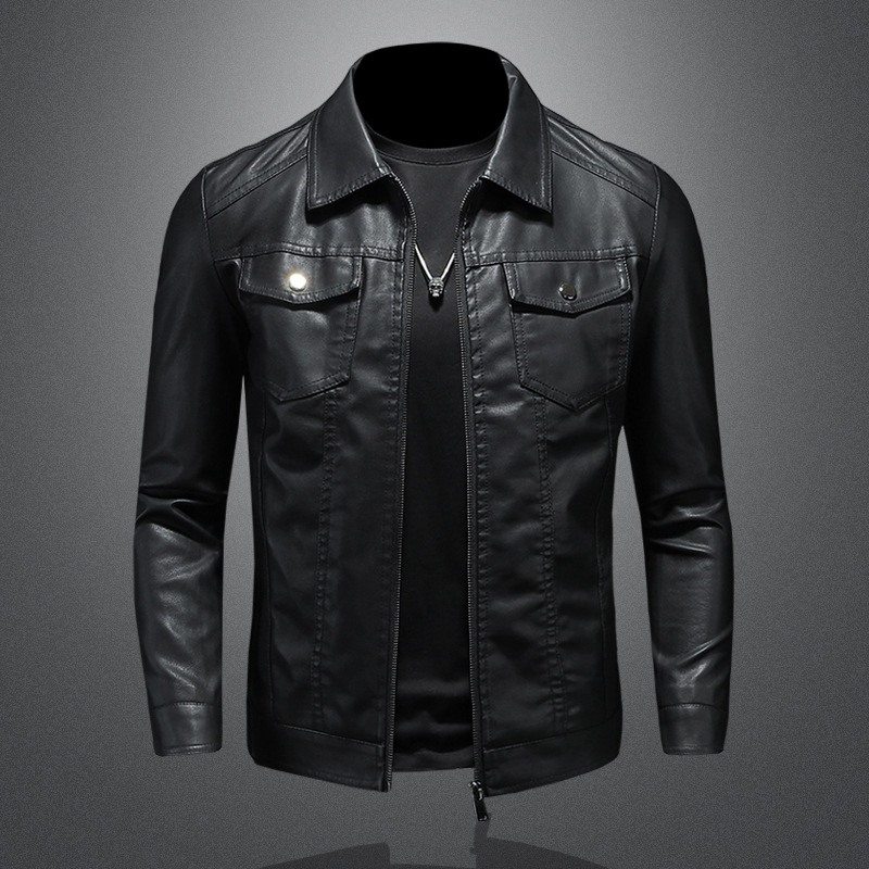 Мужская кожаная куртка с отлож – обзор и цена Leather Work Jacket Mens