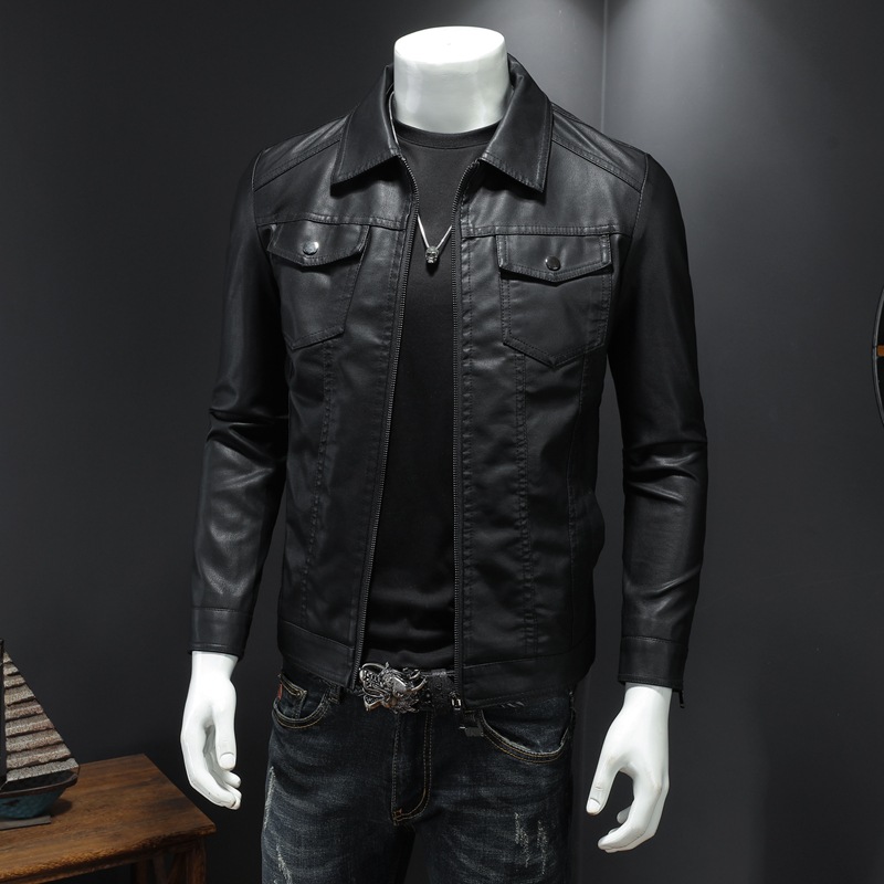 Мужская кожаная куртка с отлож – обзор и цена Leather Work Jacket Mens