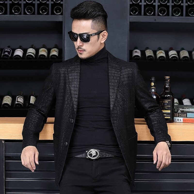 Осенний деловой мужской пиджак – обзор и цена Leather Work Jacket Mens