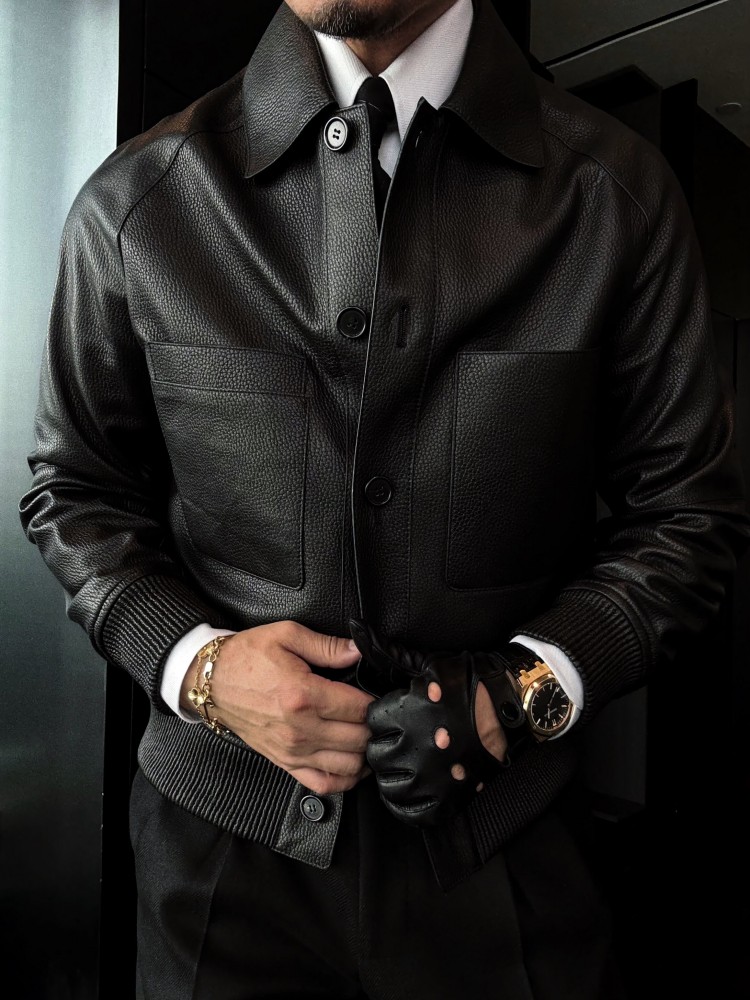 Итальянская дизайнерская мужск – обзор и цена Leather Work Jacket Mens