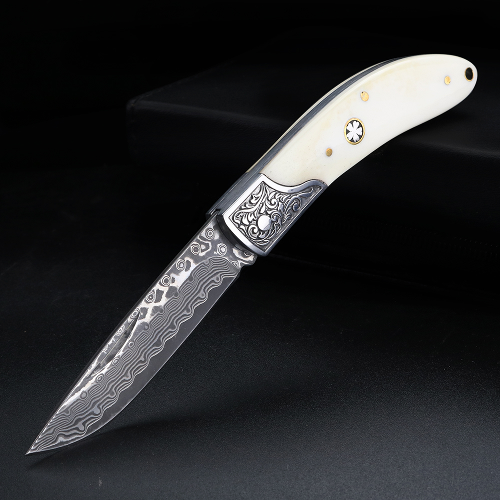 Складной нож из дамасской стал – обзор и цена Bone Folder Tool