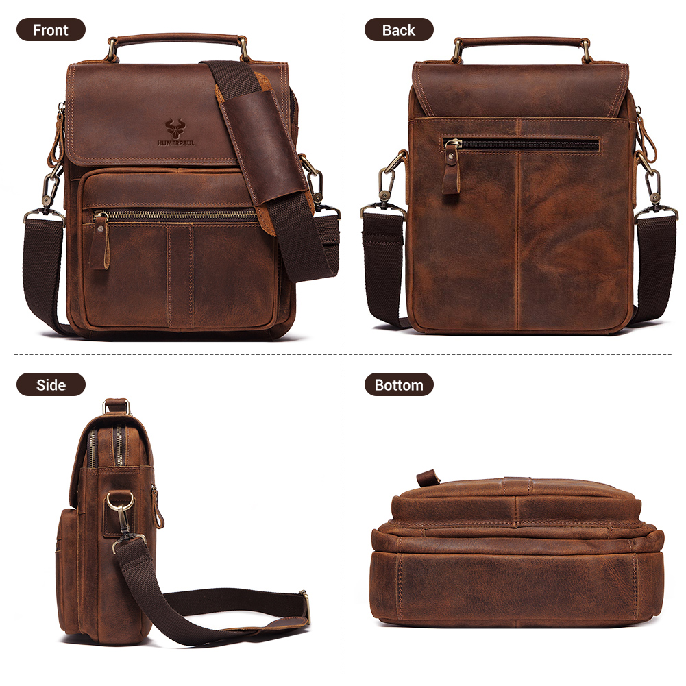 HUMERPAUL мужская сумка через  – обзор и цена Leather Work Bag Mens