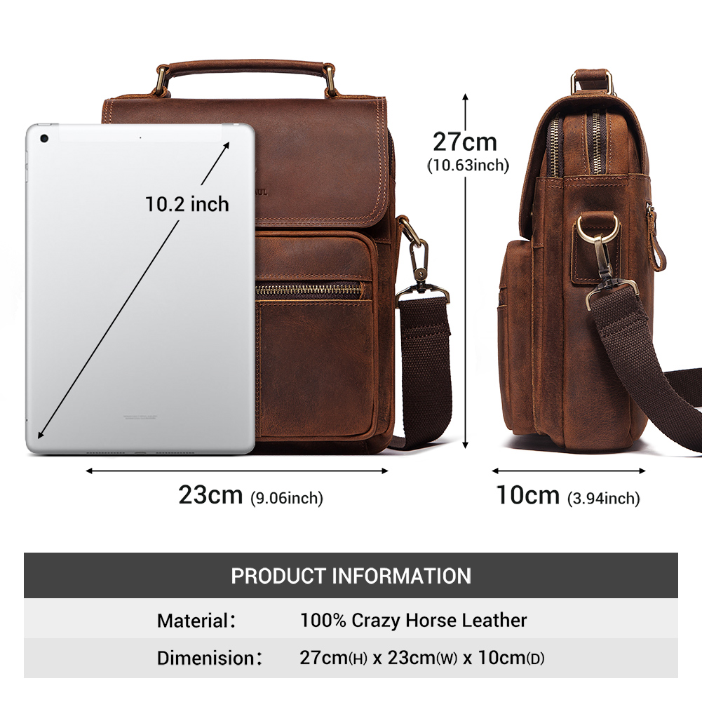 HUMERPAUL мужская сумка через  – обзор и цена Leather Work Bag Mens