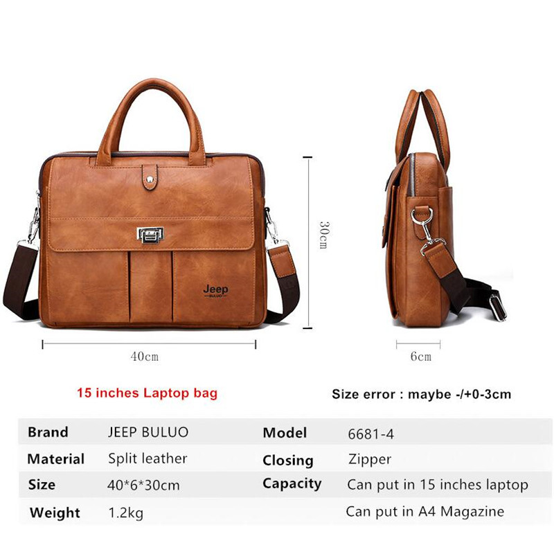 Мужской кожаный портфель Jeep  – обзор и цена Leather Work Bag Mens