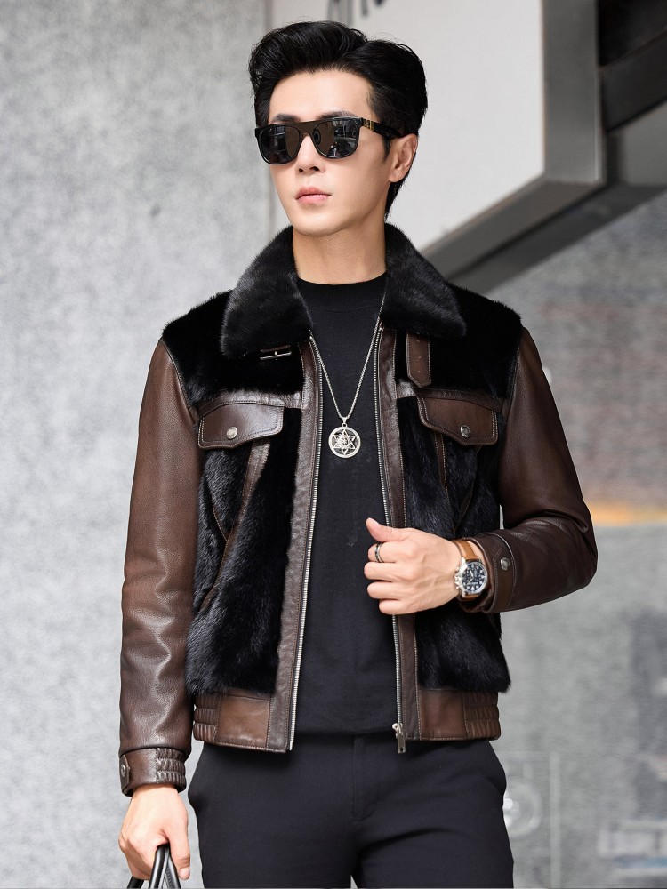 Роскошная мужская зимняя рабоч – обзор и цена Leather Work Jacket Mens