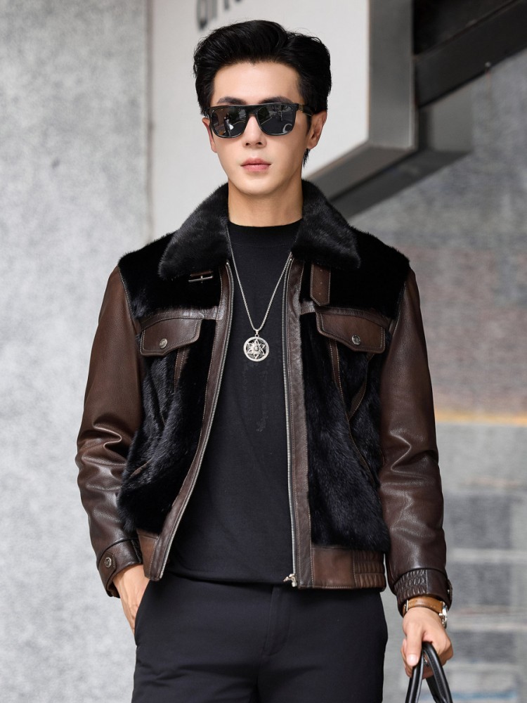 Роскошная мужская зимняя рабоч – обзор и цена Leather Work Jacket Mens