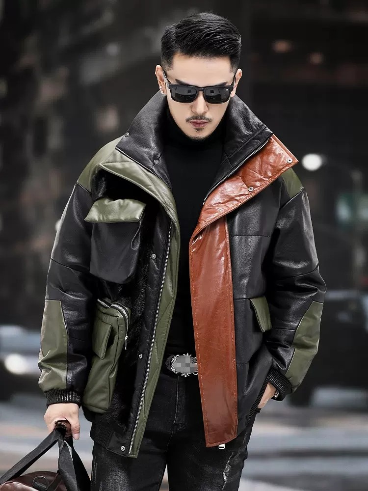 Рабочий пуховик с большими кар – обзор и цена Leather Work Jacket Mens